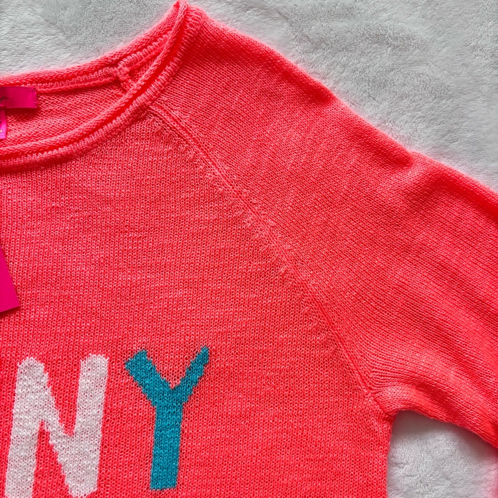 LILLY PULITZER Danette Long Sleeve Papaya Punch "Sunny" Sweater--L - Picture 3 of 14